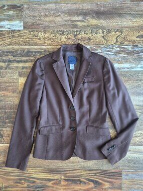 J.Crew Super 120's Wool Single-breast 3-Button School Boy Blazer Brown